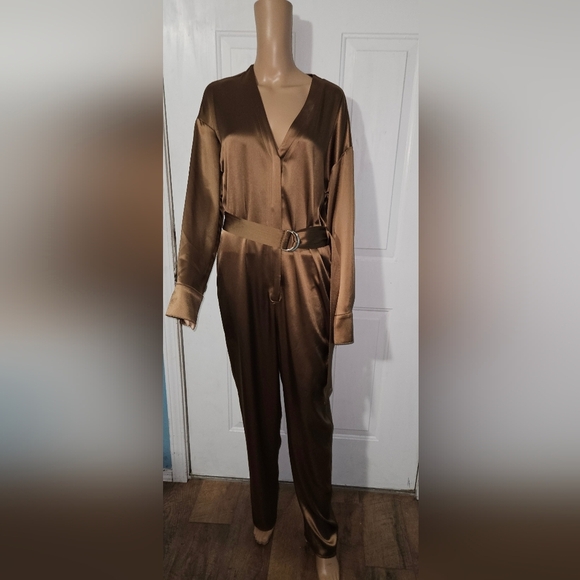 SALLY LAPOINTE Satin Jumpsuit - Picture 4 of 9